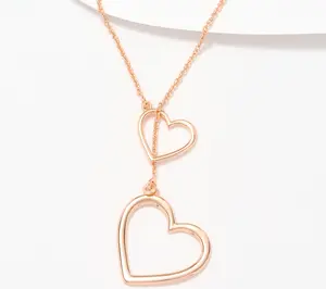 UltraFine 950 Silver Heart Toggle Diamond Cut 26" Necklace