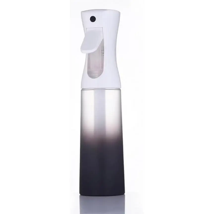 Fine Mist Spray Bottle, 200ml Continuous Sprayer, Reusable Container for Hair, Travel Size, Hand Wash Care, Sport Theme (Black)