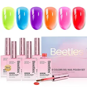 Beetles Hema Free Jelly Gel Nail Polish Set, Translucent Gel Nail Art for Manicure and Home Decoration Mother's Day Gift Cutics Cosmetic   mothersdaygift
