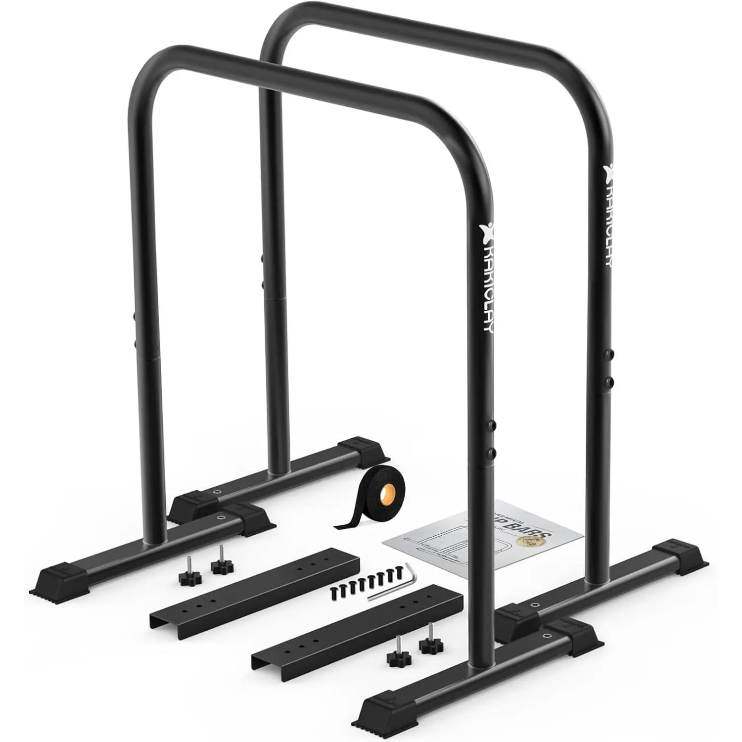2025 Upgrade World's Best Strongest Premium Dip Bars With Adjustable Ultra-Stable Settings & Non-Slip Feet - USA Original Patent, Designed, Shipped, Warranty