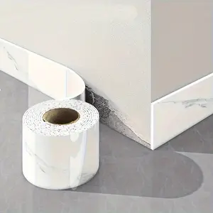 1 roll of skirting board, self-adhesive marble imitation tile, base line, waistline, corner line, wall corner, wall sticker, window sill, tile wallpaper, Marble Pattern Wallpaper