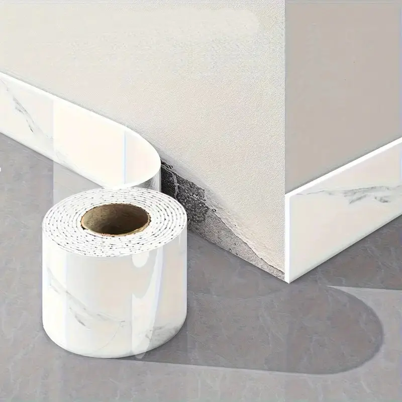 1 roll of skirting board, self-adhesive marble imitation tile, base line, waistline, corner line, wall corner, wall sticker, interior wall, window sill, Living Room, tile wallpaper, Marble Pattern Wallpaper