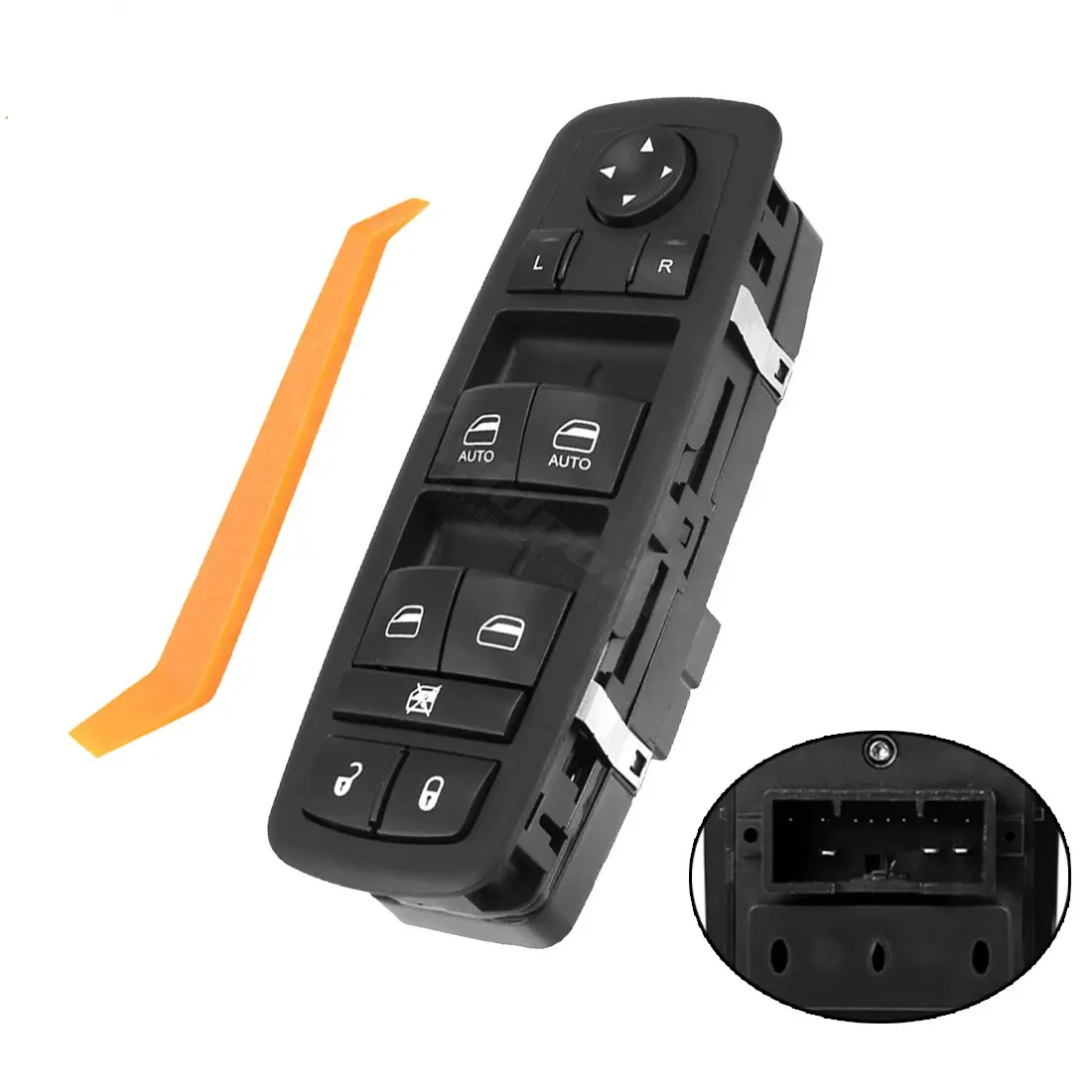 Power Window Switch Main Control Button Compatible with 2016-2018 Ram 1500 2500 3500, 11-19 Dodge Charger, 11-12 Dodge Journey, 11-20 Chrysler 300, 15-17 Chrysler 200, Replaces OEM 68231805AA