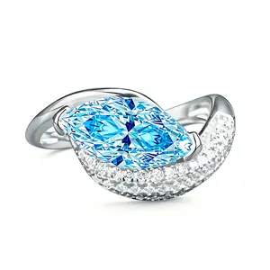 Loveden 6x12 2CT Marquise Wedding Engagement Promise Ring For Women Ring Charm Jewelry Accessories Christmas Gift Heart Cluster Ring