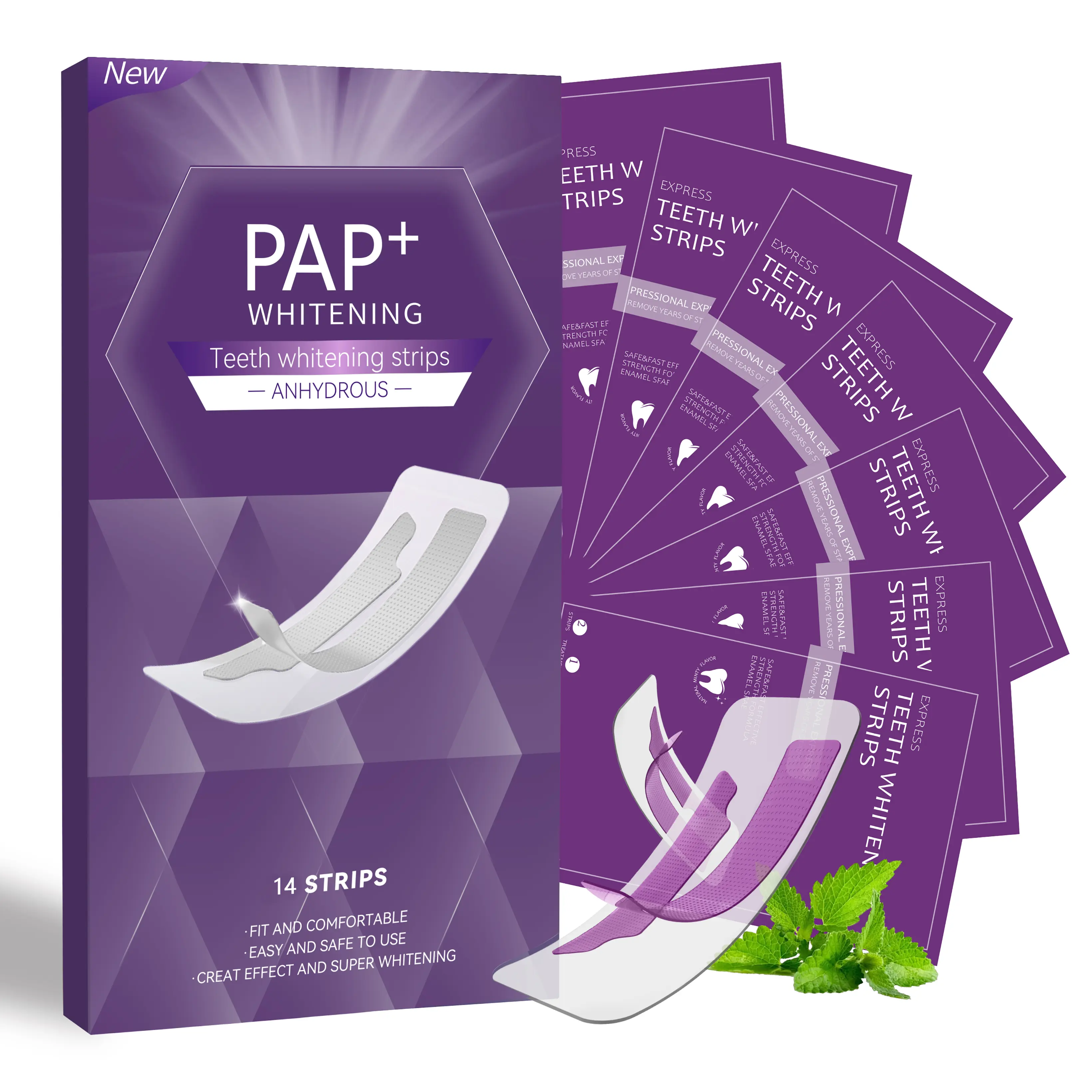 Purple Teeth Whitening Strips, Peroxide-Free Purple Whitening Strips for Sensitive Teeth, 14 Strips 7 Whitening Sessions, 30-Minute Smile Care, cheek, retractor