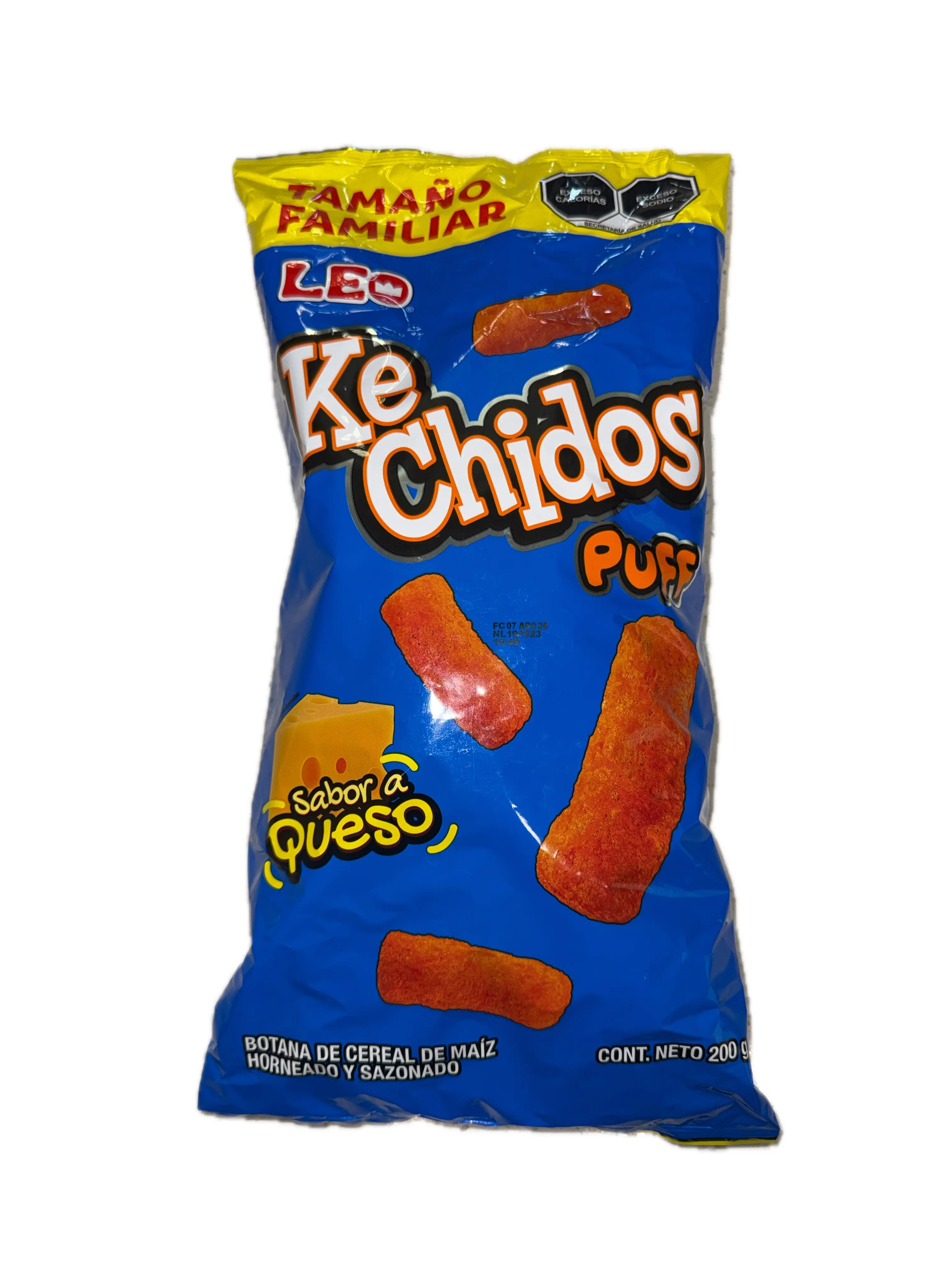 LEO Ke Chidos Puff Cheese Flavored Corn Snack Family Size 200g Mexican Chips