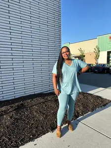 CATE Microfiber Legging Set-Light Teal