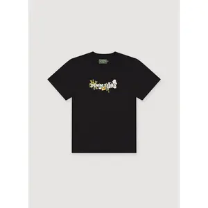 Denim Tears Cotton Floral Logo Tee Black