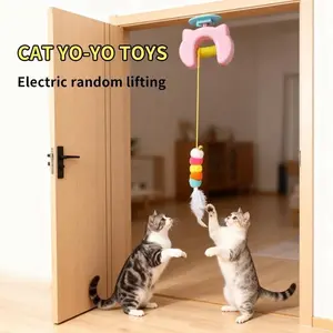 Automatic Indoor Cat Toy, Door Hanging Pet Activator, Self-Entertaining Stress Relief Ball, Energy-Efficient Electric Interactive Toy