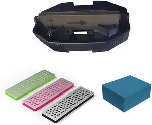 IGOSKI Snowboard Ski Edge Bevel Tuning ski Wax kit，Snowboard Tool，ski Edge Sharpener Tuner Side Ski Angle Tool & Diamonds & Gummi Stone (Tool+Diamonds + Gummi Stone)