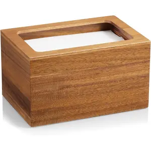 Dryer Sheet Holder, Acacia Wood Laundry Sheets Container, Laundry Room Organization and Storage for Farmhouse Laundry Room Decor and Accessories, Fabric Sheet Dispenser