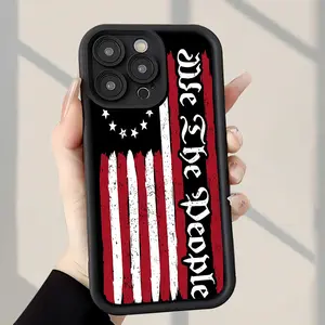 Stylish And Trendy Shock-Resistant Phone Case Featuring a Creative American Flag And Faith Design, Offering Full Coverage And Anti-Fingerprint Protection, Compatible with Various Iphone Models Including 7, 8, 11, 12, 13, Compatible with Samsung Galaxy S25