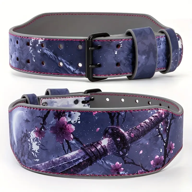 Unisex Weightlifting Belt, Smooth Artificial Material, Waist Padding, Ideal for Strength Training, Squats, Deadlifts, Gym Fitness Equipment, Workout Fitness Belt