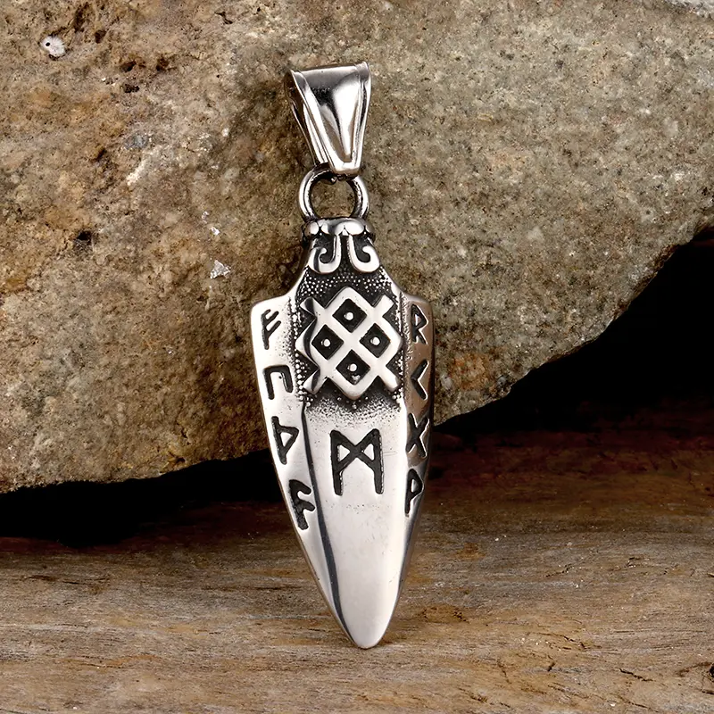 GTHIC Odin's Horns Stainless Steel Viking Pendant Necklaces with Adjustable Chain, Viking Heritage Jewelry for Men, Daily Wear Fashion Accessory