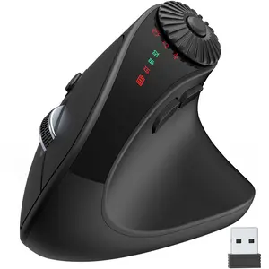 SABLUTE MAM51 Ergonomic Mouse Wireless with Side Scroll Wheel, Bluetooth Mouse with 4000 DPI, 8 Buttons Office Wireless Computer Mouse, Small to Medium Sized Hands Vertical Mice for PC and Desktop