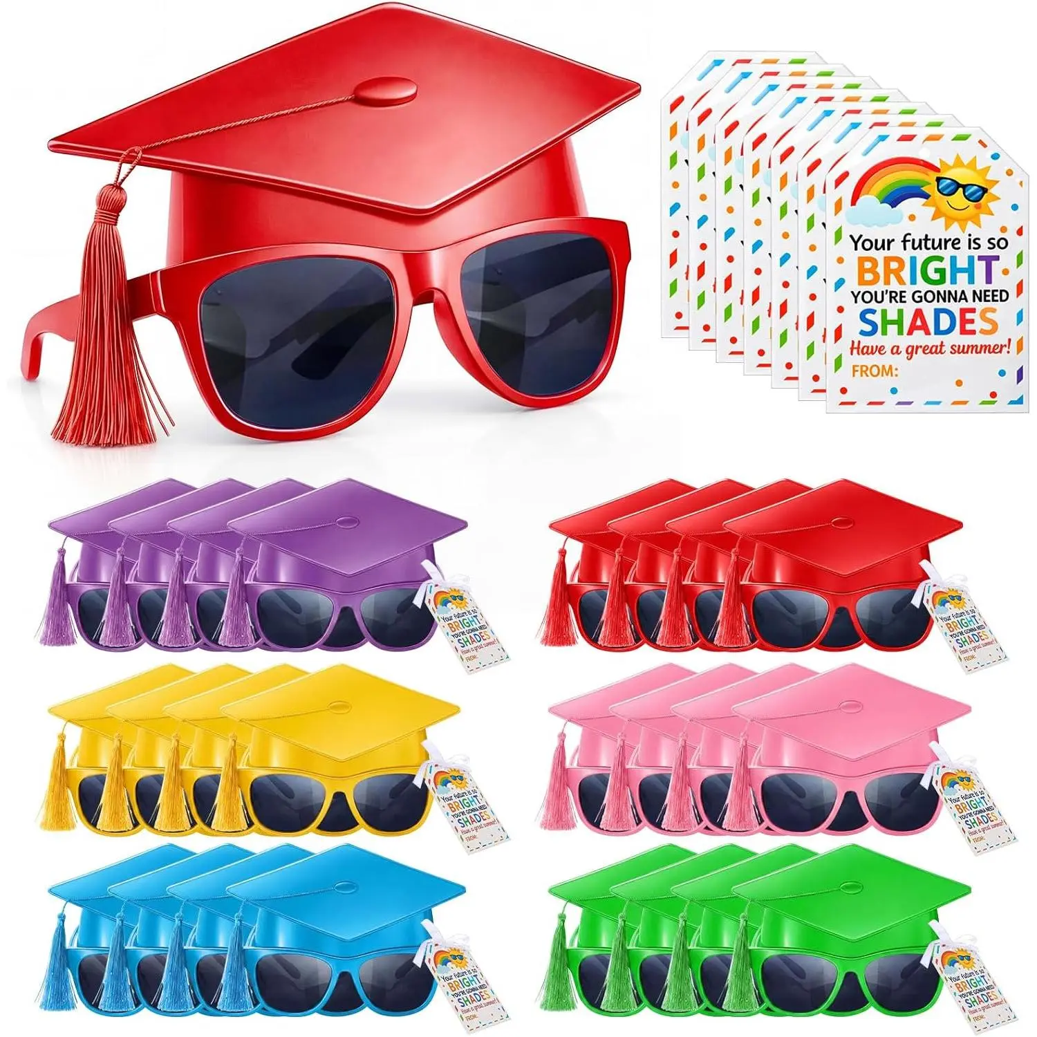 12/24 Pcs End of School Year Gifts, Kids Graduation, 2026 Pre K Graduation Gifts, Future Is Bright Tags