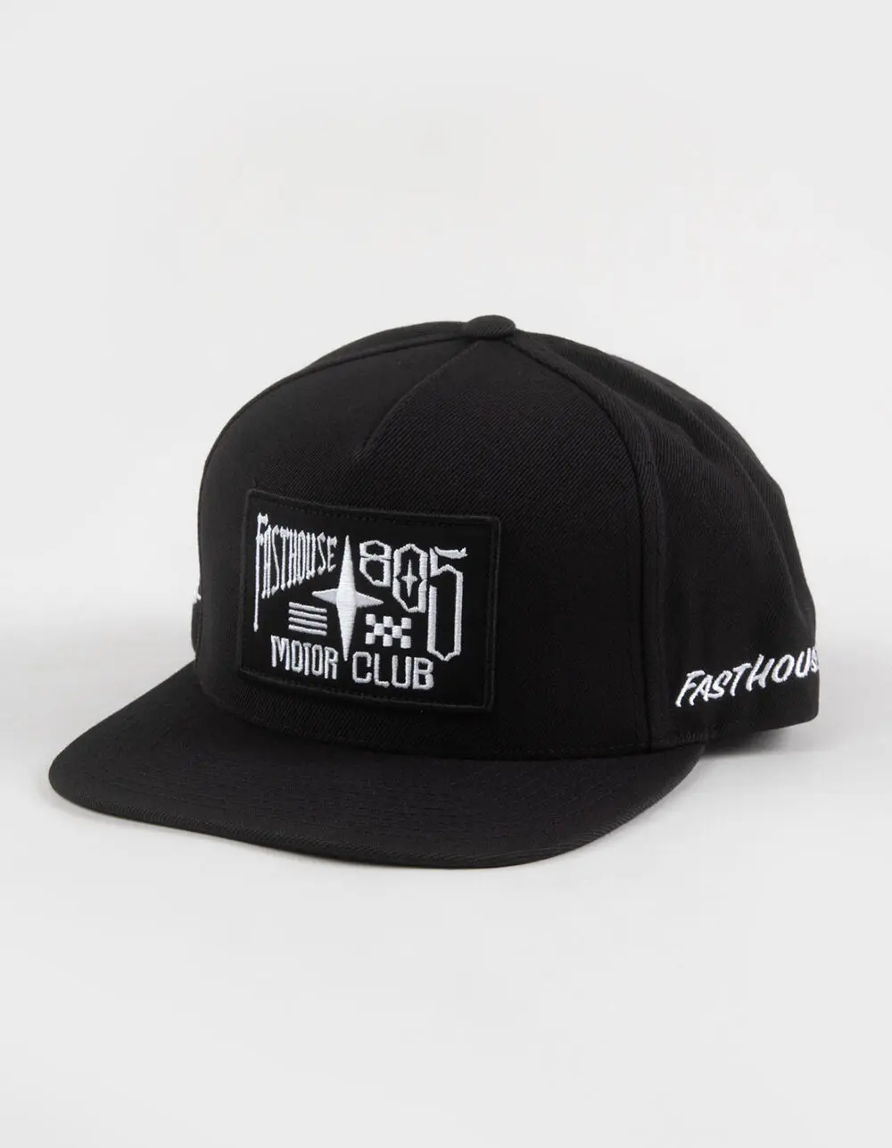 FASTHOUSE x 805 Motor Club Mens Snapback Hat, Black FASTHOUSE x 805 Motor Club Mens Snapback Hat, Black