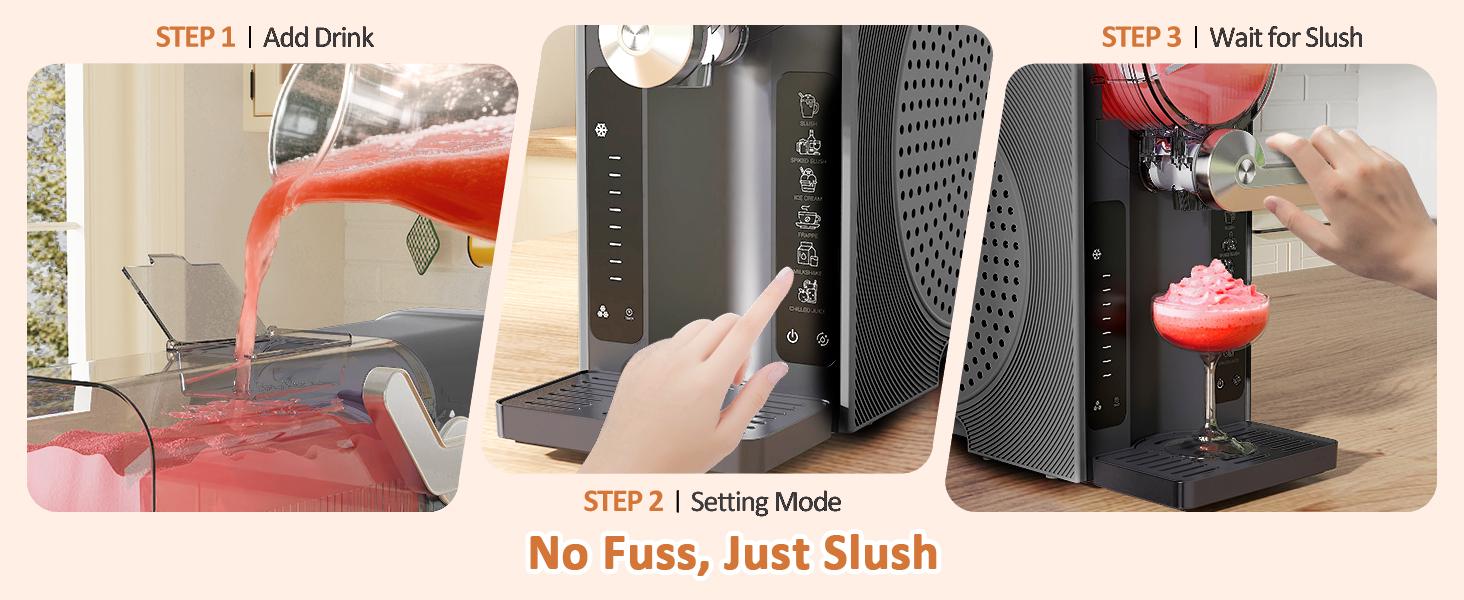 WizAura Slushie Machine Live – Party Gift, 54oz No Ice Needed, 6 Preset All-in-One Frozen Drink Maker w/ Auto-Clean & Temp Display | Perfect for Margaritas, Smoothies, Ice Cream, Milkshakes