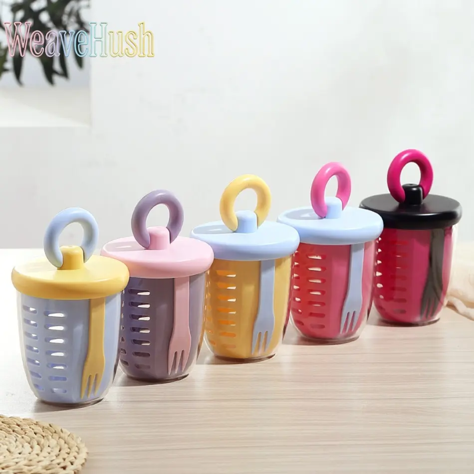 Portable Salad Container with Fresh-Keeping Lid, Reusable Double-Layer Meal Prep Cup with Built-In Cutlery for Office & Travel