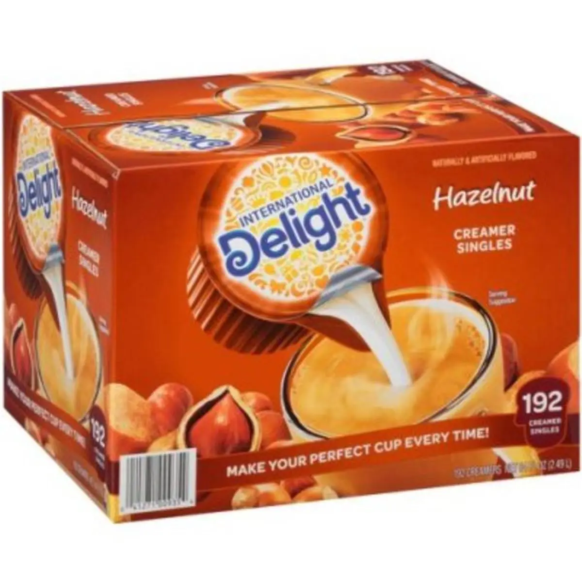 International Delight Hazelnut Flavor Liquid Creamer Singles - Pack of 192