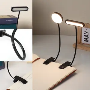 USB Rechargeable Book Light - 12/31 LED Clip-On Stand Light, Battery Lamp, Designed For Reading in Bed, Eye-Caring, Flexible Arm, 3 Color Temperatures, Adjustable Lighting, Adjustable Brightness, 80H Runtime - Ideal For Musicians, Orchestras & Book Lovers