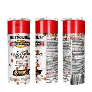 Rust-Oleum Professional Spray Paint 20oz Skinny Tumbler, Industrial High Performance Enamel Can Design, Double Wall Insulated Stainless Steel Cup, Gift for Painters & Mechanics