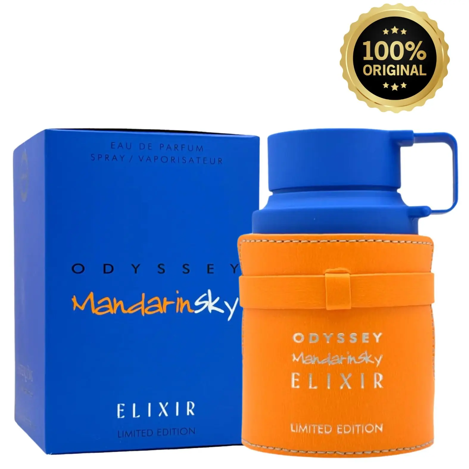 Armaf Odyssey Mandarin Sky Limited Edition, Premium Eau de Parfum Spray for Men, Long-Lasting Aromatic Woody Men's Fragrance, Bold Signature Scent, 3.4 oz, 3.4Oz