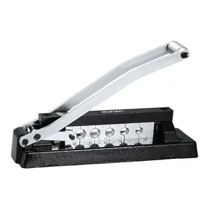 fathersdaygift VEVOR Heavy Duty Hose Ferrule Crimping Tool, Standard Bench Hose Crimper with 5 Die Holes 0.44-0.63 Crimping Range for PVC Rubber Hoses, Air Hoses Crimping Repair Kit (Ferrules Not Included)