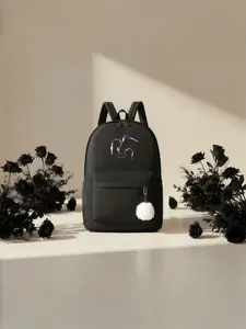 Classic Bag with Silhouette Print, Soft Lines, Front Pocket, Ideal for School, Commute, Short Trips, Durable and Stylish