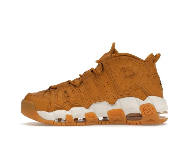 Nike Women's Air More Uptempo Quilted Wheat Gum Light Brown Basketball Shoes, from StockX