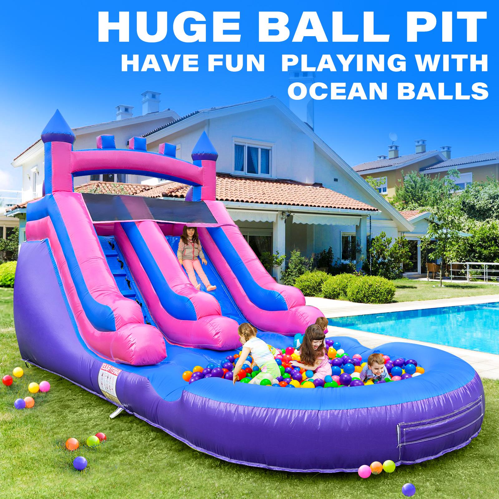 Commercial Grade Water Slide  Inflatables Rental-Grade Adult Water Slides with Blower and Pool Large Water Slides for Kids and Adults, Summer Water Slide Inflatables for Backyard and Outdoor Use of Commercial-Grade PVC