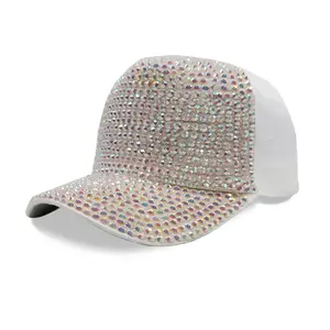 Popfizzy Rhinestone Baseball Cap - Multicolor Stones Front, Adjustable Fit, Breathable Material, Unisex Design for Adults, Softball & Baseball Fans