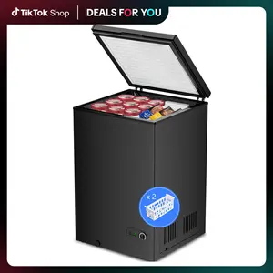 【DealsForYouDays】Kismile 3.5 Cubic Feet Chest Freezer with Removable Basket & 7-Grade Adjustable Temperature 6.8°F to -7.6°F for Home Dorm Kitchen Office