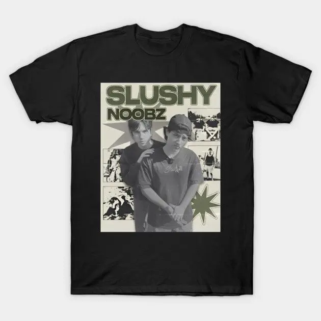 Slushy Noobz Short Sleeve Basic T-shirts Tee for Women Men Funny Summer Lightweight Loose Business Casual Tops