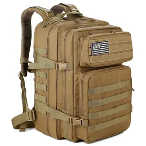 45L Military Tactical Backpack - Waterproof Molle Assault Pack for Hiking & Trekking
