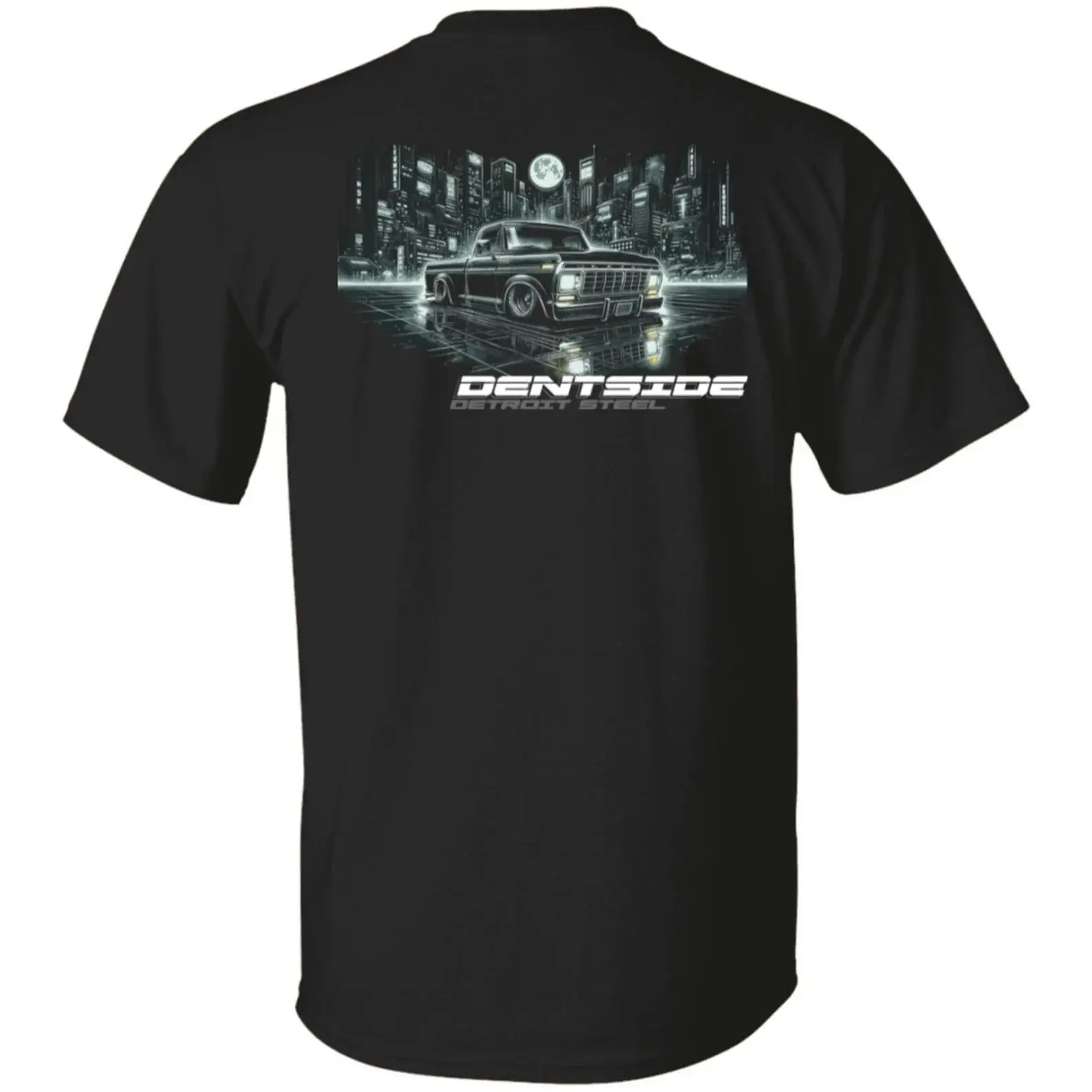 Ford Dentside Detroit Steel City - OBS F100 Truck Graphic T-Shirt Hoodie Sweatshirt 2 Sided, Car Enthusiast Lover Tee