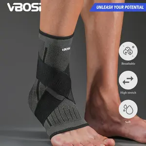 VBOSI 1pc Ankle Brace Support with Stabilizing Ankle Braces - Adjustable Hiking, Basketball & Running Braces Suitable for, Chronic Ankle, Athletic
