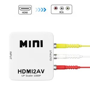 AV to HDMI Converter, RCA to HDMI Converter, 1080P Mini RCA Composite CVBS Audio Video Converter Supports PAL/NTSC Compatible with PC/Laptop/Xbox /PS4 /TV/STB/VHS/VCR/Blue-Ray：White