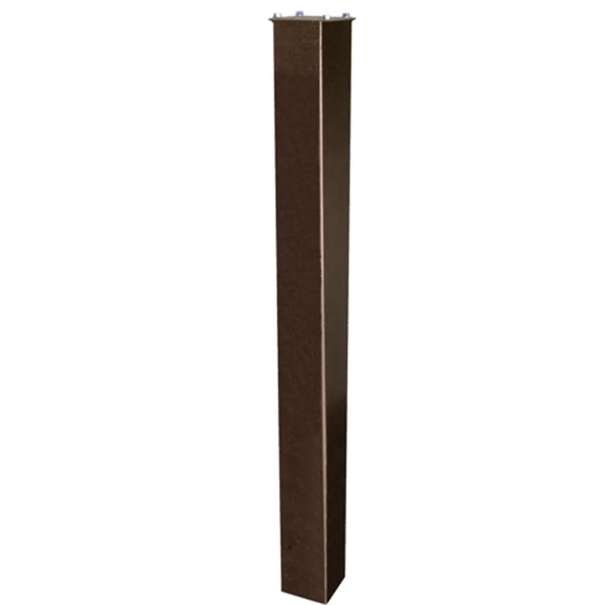 212 MAIN Heavy-Duty In-Ground 46 in. 10g 14ga Steel Mailbox Post, Bronze, 4-bolt Mount Kit, Security-Locking