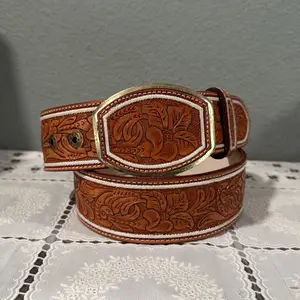 Unisex belts cordoneado cincelado