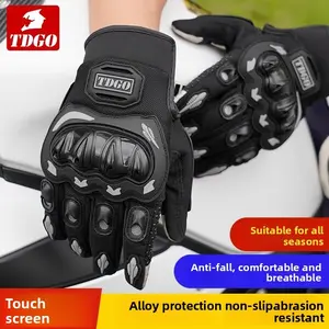 Motorcycle Gloves Anti-Slip Full Protection Touchscreen Sensor Optional Winter Fleece, Motorcycle Riding Gloves for All Seasons