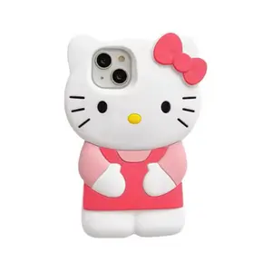 Sanrio 3D Hello Kitty Phone Case For iPhone - Cute Pink Bow and Dress Design