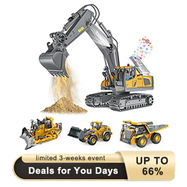 Glamgo Remote Control Car 1:20 Scale Children's Toy Excavator Remote Control Car