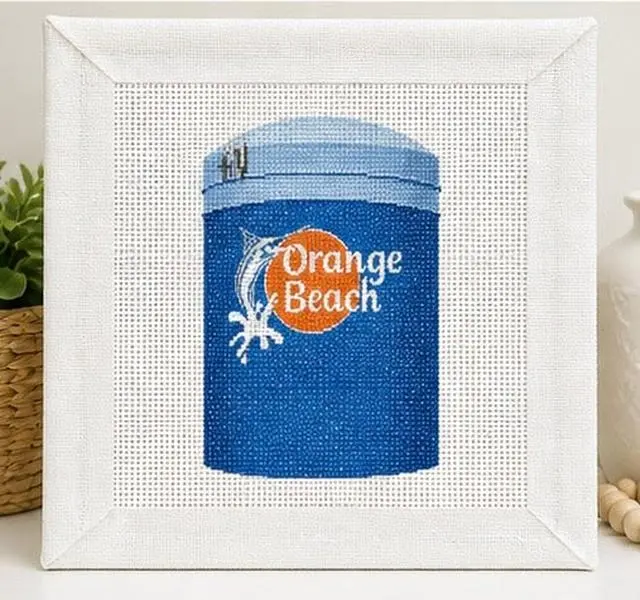 Welcome to Orange Beach Printed Needlepoint Canvas