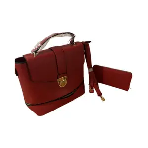 Red Plush 2 in 1 Convertible Backpack with Lock Flap