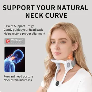 POSTURE AURA Adjustable Neck Support Brace for Tech Neck｜Lightweight Ergonomic Chin Support for Office Workers, Students & Long Hours at the Computer