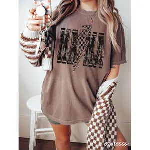 Retro Checkered Mama Sweatshirt, Hoodie, Shirt Mama Lightning Bolt Shirt, Retro Mama Sweater, Mom Life Shirt, Mother's Day Gift, Motherhood Shirt, Love Mama L