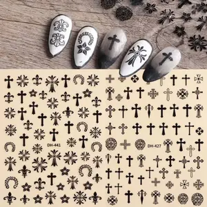 Nail Sticker Decals Cross