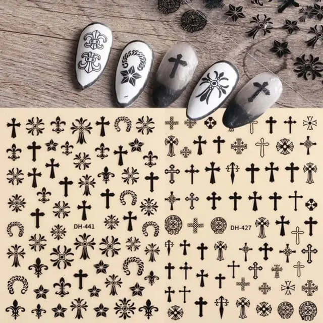 Nail Sticker Decals Cross Nail Sticker Decals Cross