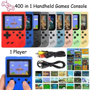 Hongic Handheld Game Console, Macaron Mini 400 in 1, Big Screen, 1020mah Battery, Plug and Play, Retro Gaming, 1/2 Player